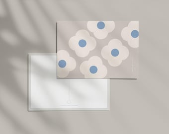 Soft Bloom Floral Postcard Set – A6 Printable Art (PDF & JPEG)