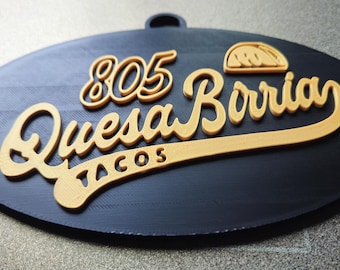 Benutzerdefinierte 3D gedruckte Logo Kette - Personalisierte Business Anhänger Halskette - Übergroße Statement Kette - Individueller Restaurant- oder Markenschmuck