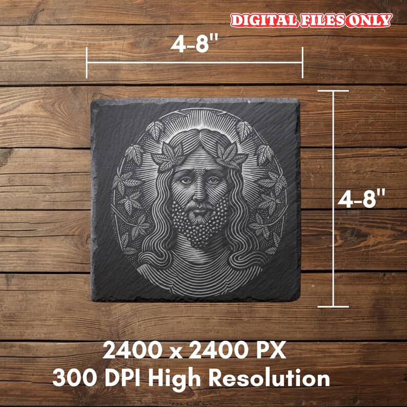 Jesus Christ Laser Engraving Designs, Christian Slate Coasters (PNG ...