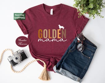 Golden Mama Shirt, Golden Retriever Shirt, Dog Shirts, Golden Dog Shirt, Dog Lover Gift, Golden Mom Shirt, Dog Owner Clothing, Dog Lover Tee