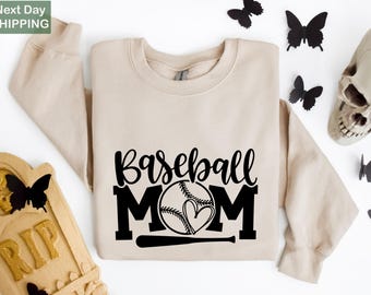 Baseball Mom Sweatshirt, Baseball Hoodie, Women baseball Sweatshirt, Baseball Season, Baseball Mama Hoodie, Baseball Gifts, Gifts for Mom