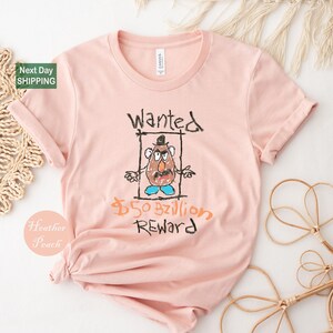 Disney Toy Story Characters Shirts, Woody Tee, Spud Toy Story Tee, Wanted Potato Tee, Wanted Shirts Bild 2
