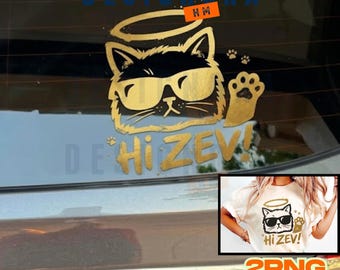 Princess Donut "Hi Zev!" PNG| Fantasy Cat LitRPG Decal (Digital Download)