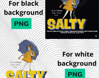 Stay Salty Vintage PNG With Commercial License: Retro Grunge Quote Art png Coastal Attitude Aesthetic png High Resolution (Digital Download)