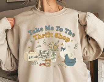 Take Me To The Thrift Shop PNG: Vintage Thrifting Graphic Retro Aesthetic Clipart (Digital Download)