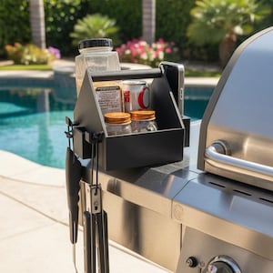 Grill Caddy BBQ Organizer, Kunststoff Werkzeughalter, Outdoor Kochen Zubehör