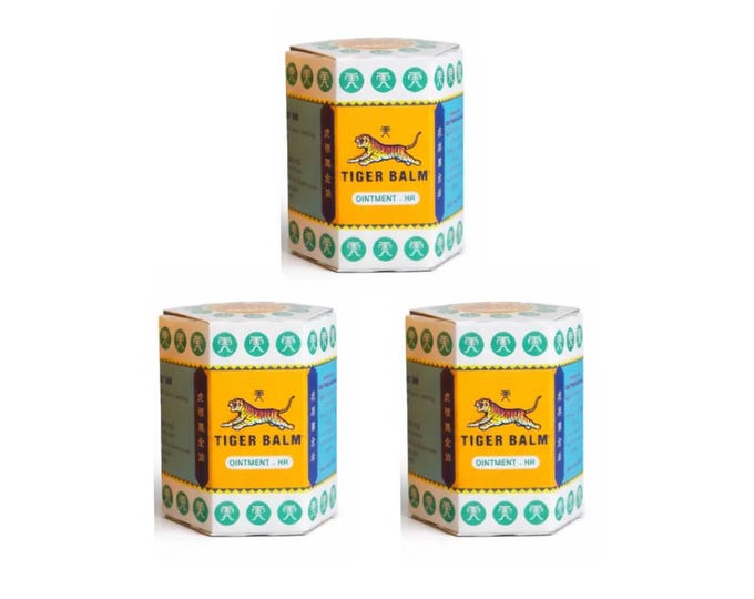 Tiger Balm White Ointment HR: 3x 30g Thai Muscle Pain Relief Balm