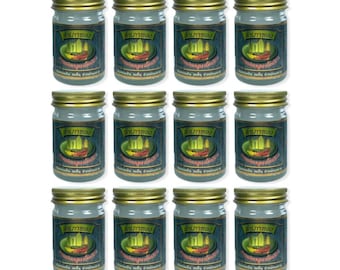 Bálsamo herbal tailandés natural marca Sampaothong, ungüento refrescante aromático (juego de 12)