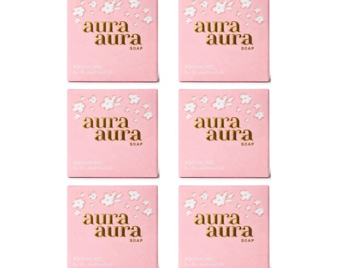 Original Aura Aura Soap 80g Thailand Skin Brightening Glow Face & Body Care (6 Bars)
