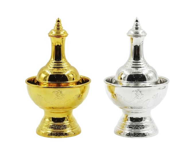 Thai Traditional Pouring Water Vessels, Plastic Gold Silver Ritual Ceremony Decor