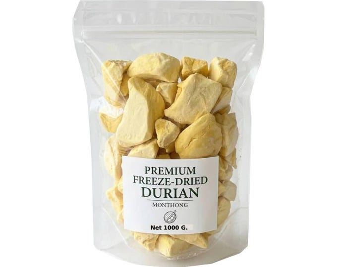 Freeze-Dried Monthong Durian Snacks, Crunchy Fruit Chips (500g, 1000g)