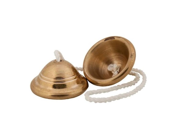 Thai Brass Finger Cymbals Ching 2" Mahori Size Meditation Yoga Sound Healing Bell