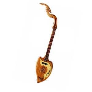 Mandolina, guitarra folk tailandesa, Isan Phin, Laos, instrumento de cuerda electroacústico.
