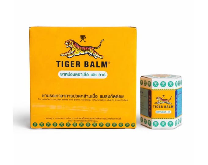 Tiger Balm White Ointment HR: 12x 30g Thai Muscle Pain Relief Balm