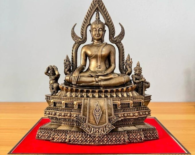 Phra Phuttha Chinnarat Buddha Statue, Sacred Lek Nam Phi Iron, Spiritual Art Blown