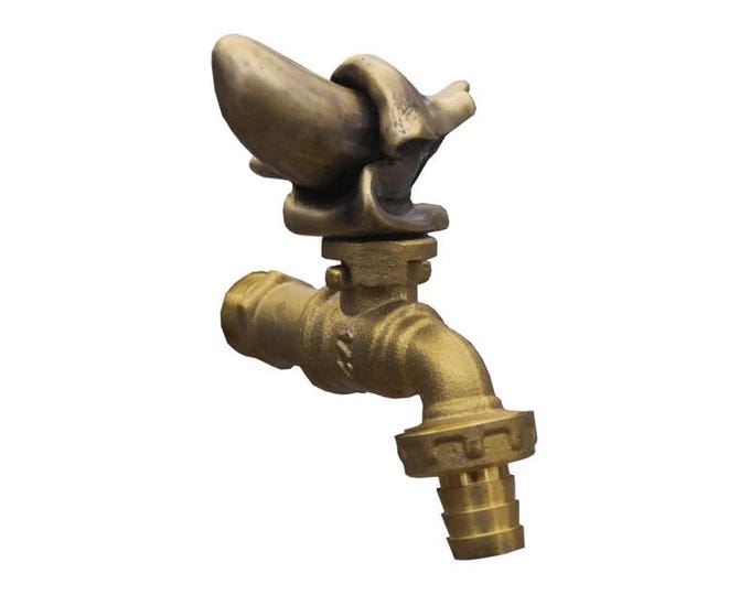 Brass Garden Tap Banana Spigot Faucet Vintage Yard Water Home Decor Outdoor