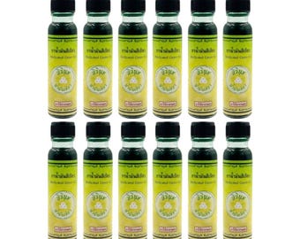 Sirinut Natural Green Oil, 24ml Herbal Massage Oil Cooling Relief Relaxation (Set of 12)