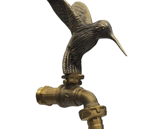 Brass Garden Tap Humming bird Spigot Faucet Vintage Yard Water Home Decor