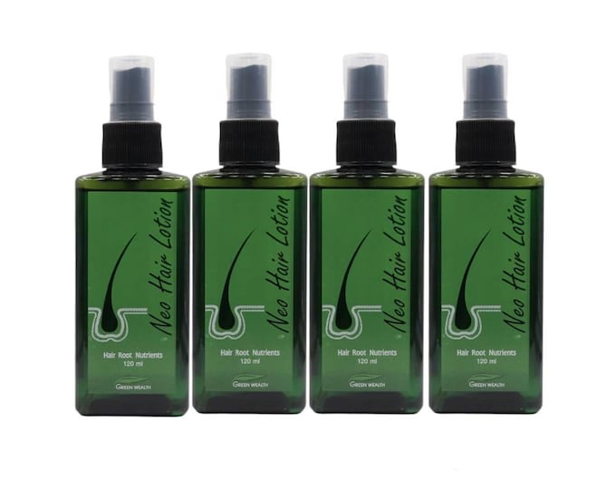 Neo Hair Lotion 120ml Set of 4: Green Wealth Thai Hair Root Nutrients Treatment