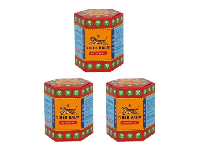 Tiger Balm Red Ointment: 3x 30g Thai Muscle Pain Relief Balm