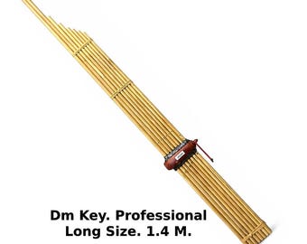 Khaen Bamboo 1,4 m., tajski instrument muzyczny Isan, ustnik, profesjonalny, metalowy, srebrny #Dm