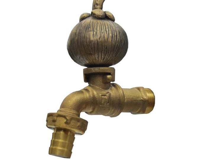 Brass Garden Tap Mangosteen Spigot Faucet Vintage Yard Water Home Decor Outdoor