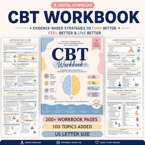 CBT-werkboek | Werkbladen voor cognitieve gedragstherapie, gedachtenregistratie en printbare PDF over geestelijke gezondheid