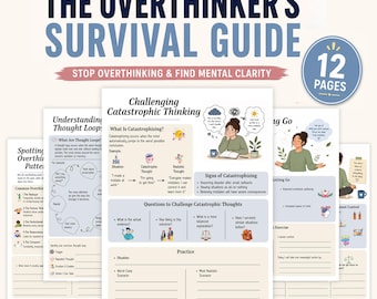 Der Überlebensleitfaden des Überdenkers | Stop Overthinking Mini Guide & Anxiety Coping Toolkit PDF