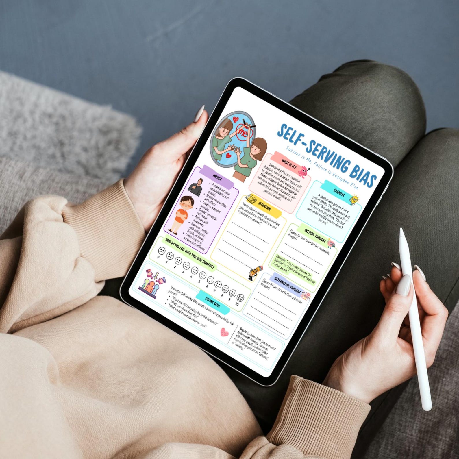 Cognitive Distortions Worksheets Bundle | CBT Therapy Workbook | 40 ...