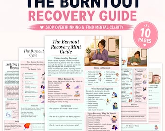 Burnout-Recovery-Arbeitsbuch | Stressbewältigung, emotionale Erschöpfung & Selbstfürsorge-Anleitung als druckbare PDF-Datei