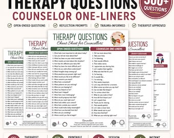 Therapie Fragen Spickzettel | Ratgeber One-Liner, Fragen zur Reflexion & Therapiefragen PDF