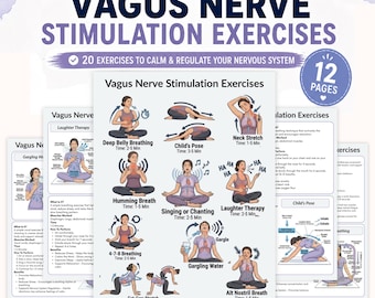 Vagusnervenübungen, Regulation des Nervensystems, Angstlinderung, Somatische Heilung, Trauma-Wiederherstellung, Wellness-Leitfaden PDF