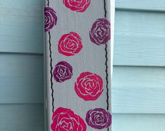 Boekvormige canvaskunst kleurrijke rozen