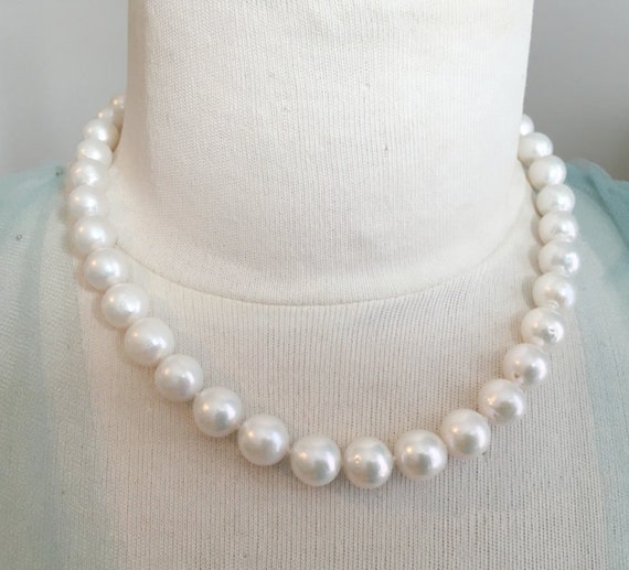 Large Genuine Freshwater Pearl Necklace | Fine Quality