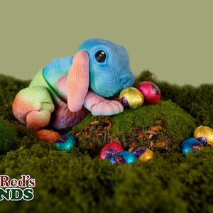 Bunny Rabbit digital .STL files for 3d printing, Articulated Fidget Figure | .3MF files included