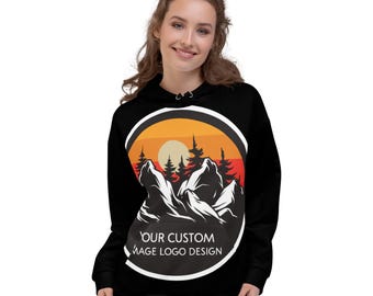 Custom Photo Hoodie for Men and Women, Personalized Fleece Hoodie Sweatshirt Jacket, Unisex Hoodie, Full Zip Hoodie, Crewneck Sweatshirt