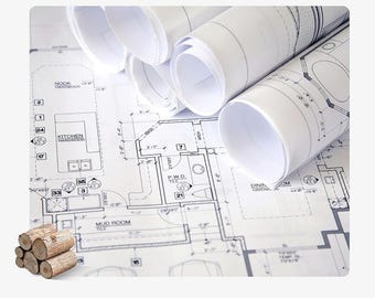 Custom Blueprint 20 LB Bond Paper Ideal for CAD Drawings and more