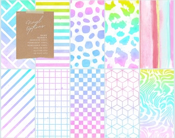 Watercolor Marble Premium Vinyl Patterns & Iron-on HTV, Self-Adhesive, Permanent, Removable, DIY Crafts, for all Cricut cutting machines