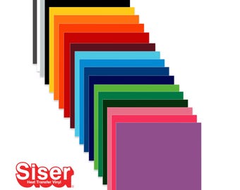 Siser EasyWeed Heat Transfer Vinyl Sheets 12" x 15" Iron-on HTV, DIY Crafts, T-Shirts, Hoodies, Bags & more, for Cricut cutting machines