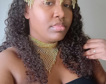Hararge Oromo culture Beaded necklace and headpiece