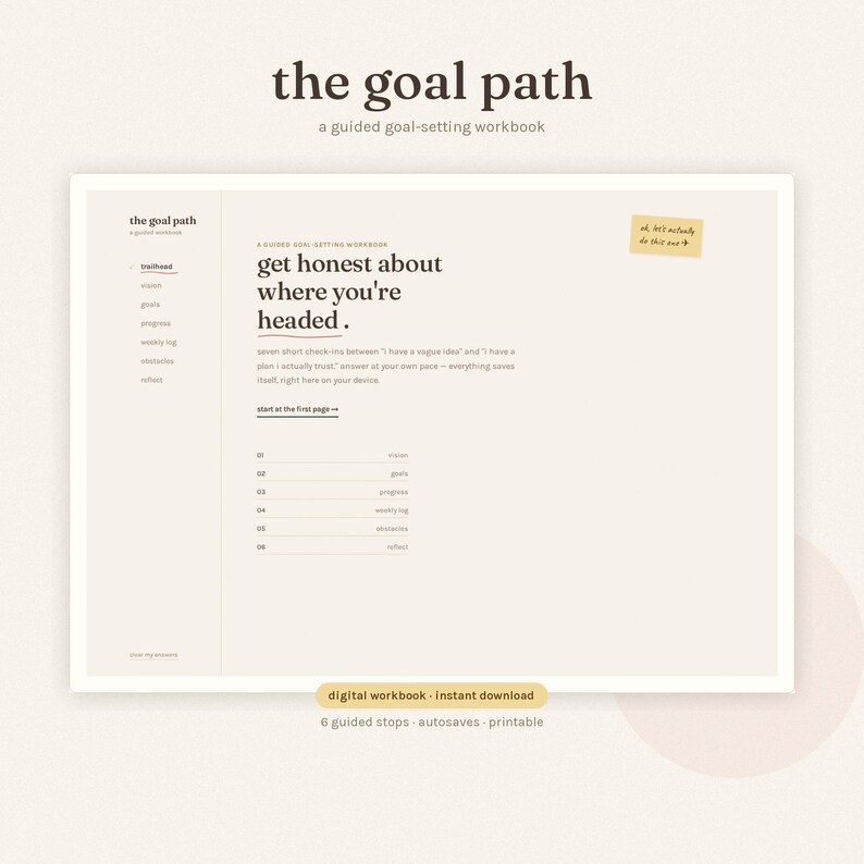 The image is a webpage with a clean, minimalist design featuring a white background with black text and a small circular element in the bottom right corner.