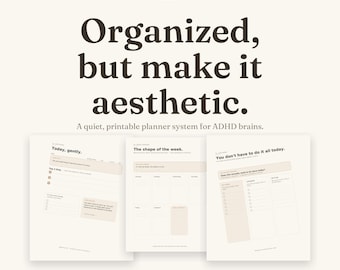 Printable ADHD Planner PDF | Low Pressure Daily & Weekly Routine (No Streaks, No Guilt)