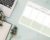 Weekly Focus Planner | Minimal Printable PDF | A4 | Mind Order
