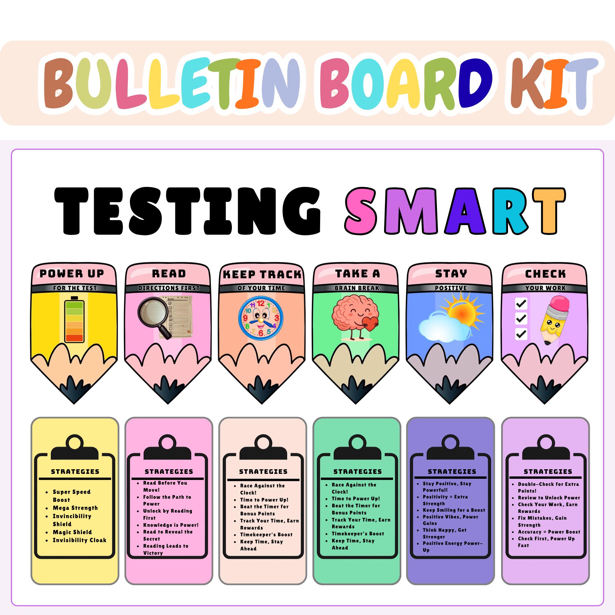 Prep Visuals Editable Classroom Test Taking Strategy Poster, Pastel Student Test ...