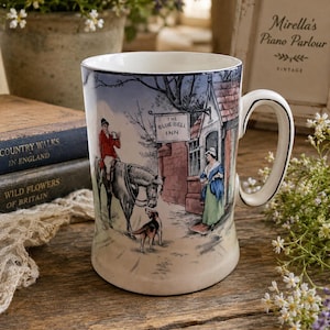 Vintage 1932 Jagd-Motiv-Tasse | James Norris Gedenk Tankard | Burgess Keramik