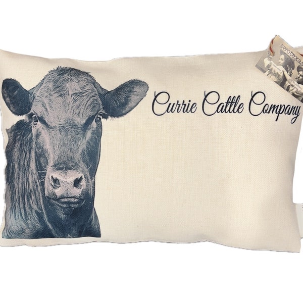 Cow Pillow | Loretta | Decorative Throw Pillow | Complete with Insert or Cover Only