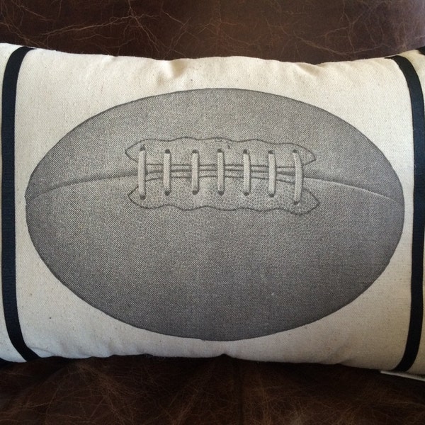 Football Pillow Etsy