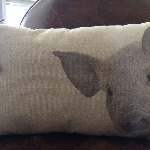 Pig Pillow | Henry | Decorative Throw Pillow | Complete with Insert or Cover Only