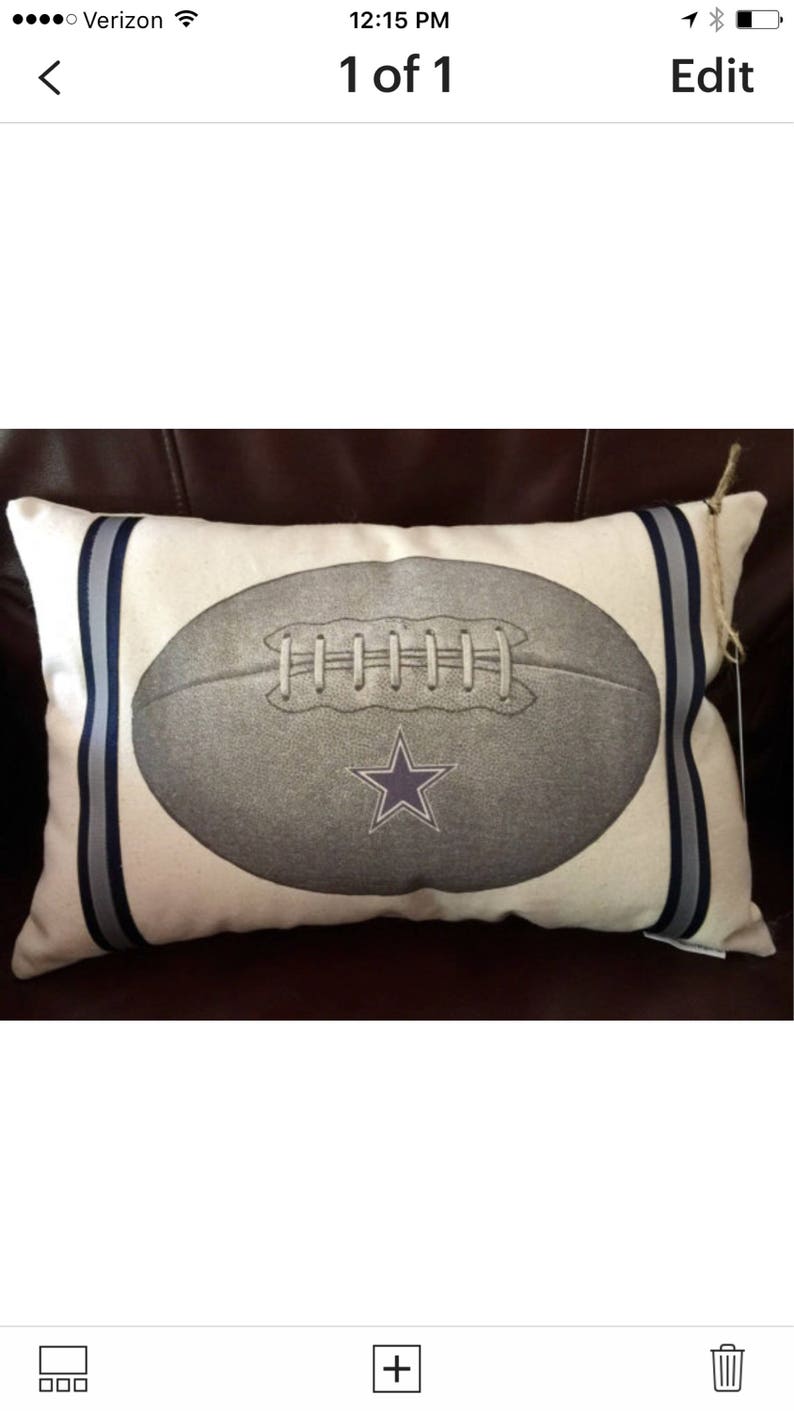 Personalized Football Pillow/any Team Etsy