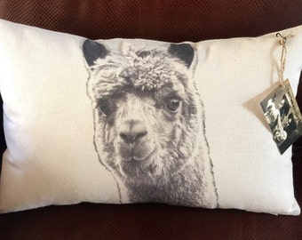 Alpaca Pillow | Daisy | Decorative Throw Pillow | Complete with Insert or Cover Only